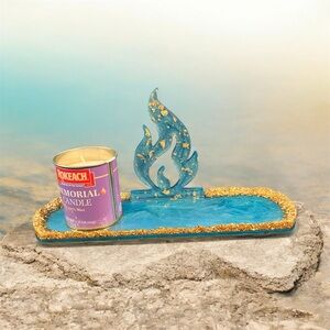 Memorial candle tray